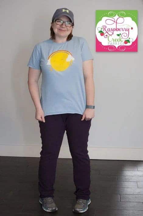 Sabrina joggers in Raspberry Creek french terry