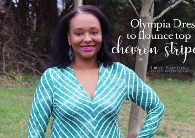 Olympia Flounce Top + Chevron Bodice