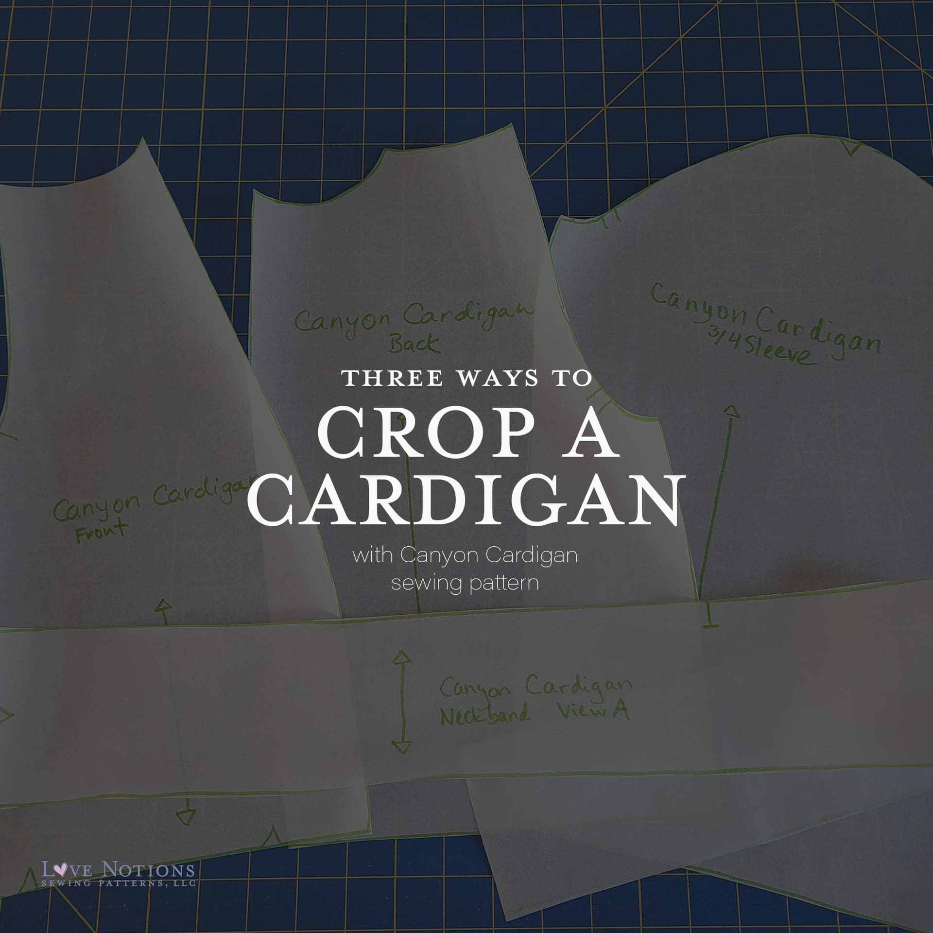 Three ways to crop a cardigan with Canyon