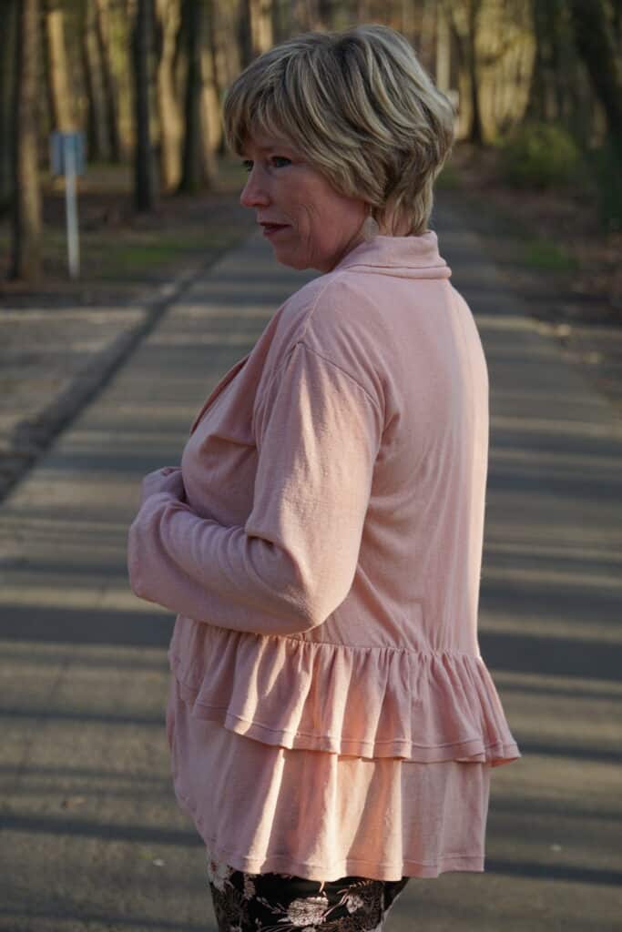 ruffle cardigan