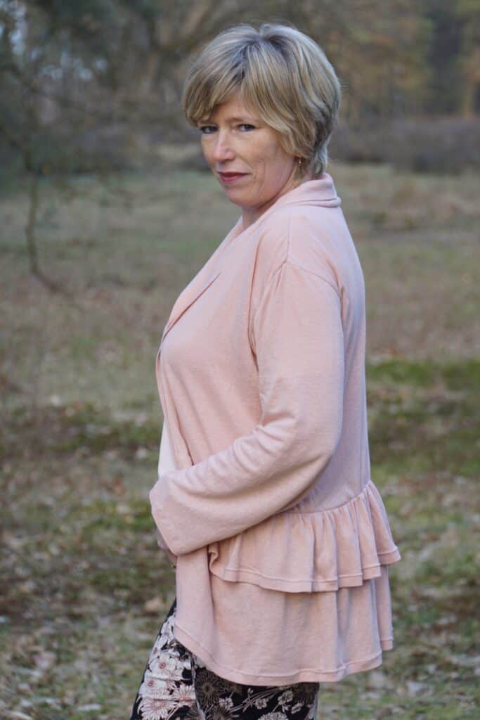 ruffle cardigan