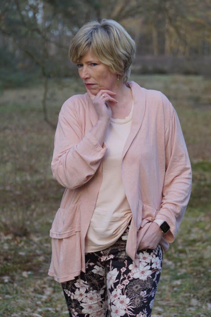 ruffle cardigan