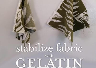 You can stabilize woven fabric with Gelatin!? 5 easy steps + Ballad Blouse