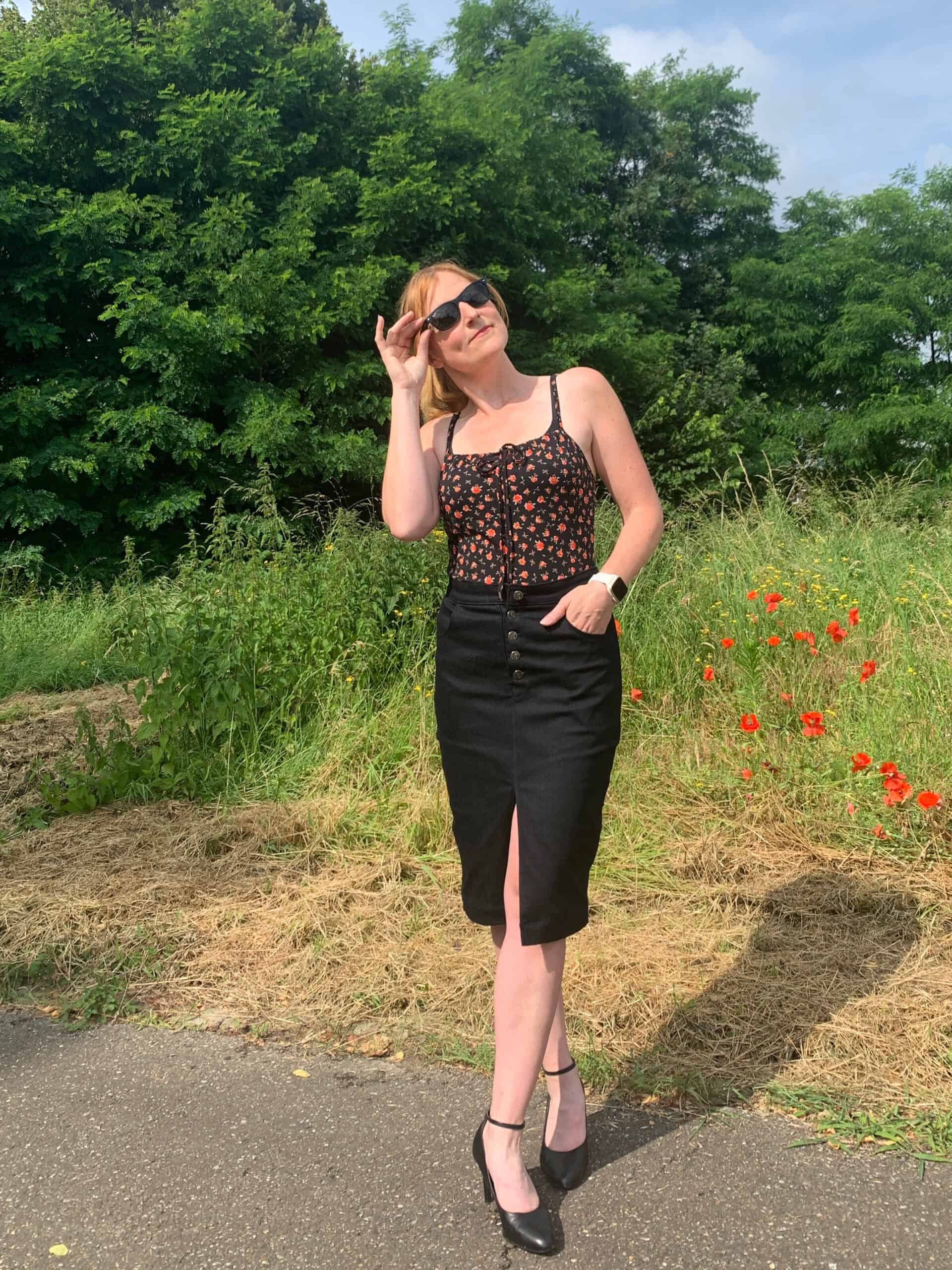 Sew a Front Slit Jeans Skirt with Glissando