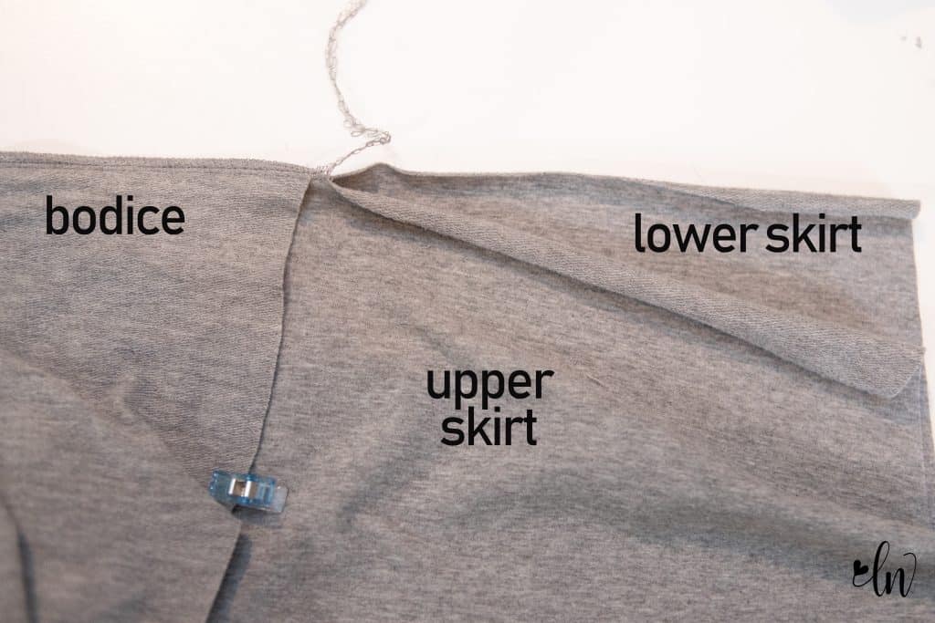 layered skirt cardigan