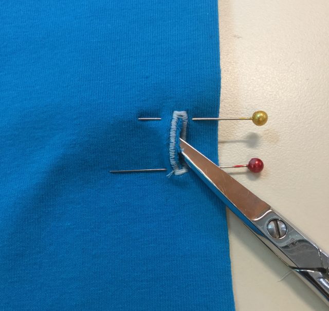 Finish cutting the buttonhole