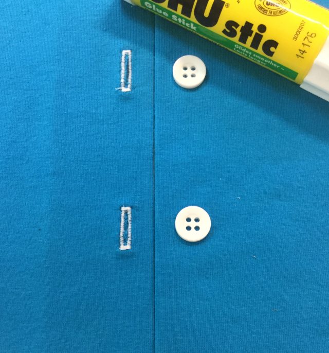Set the buttons in place