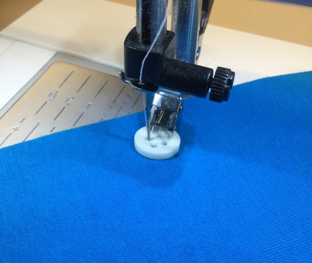 Sewing without a button foot