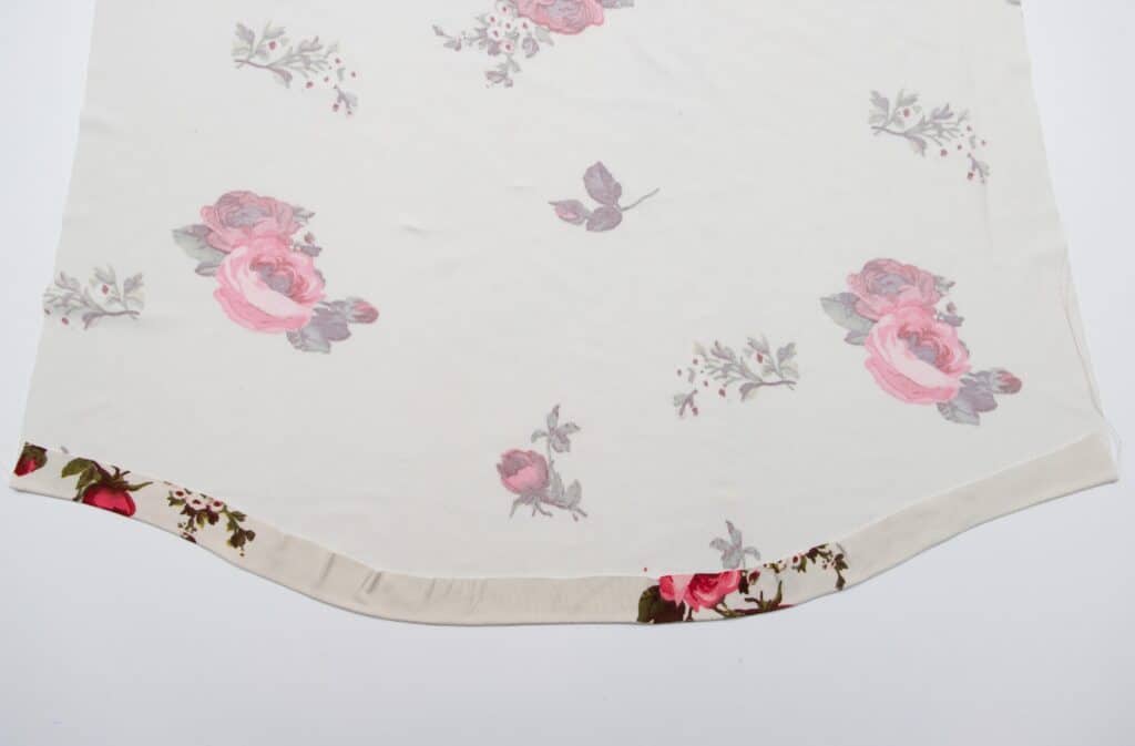 how to sew a curved hem