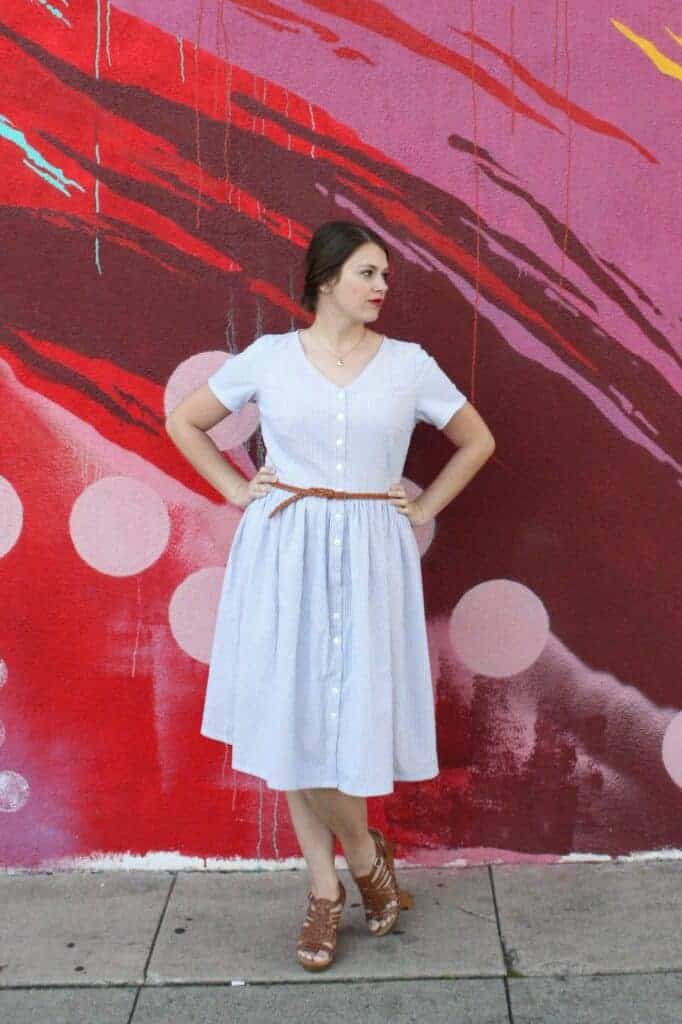 dress and peplum woven sewing pattern