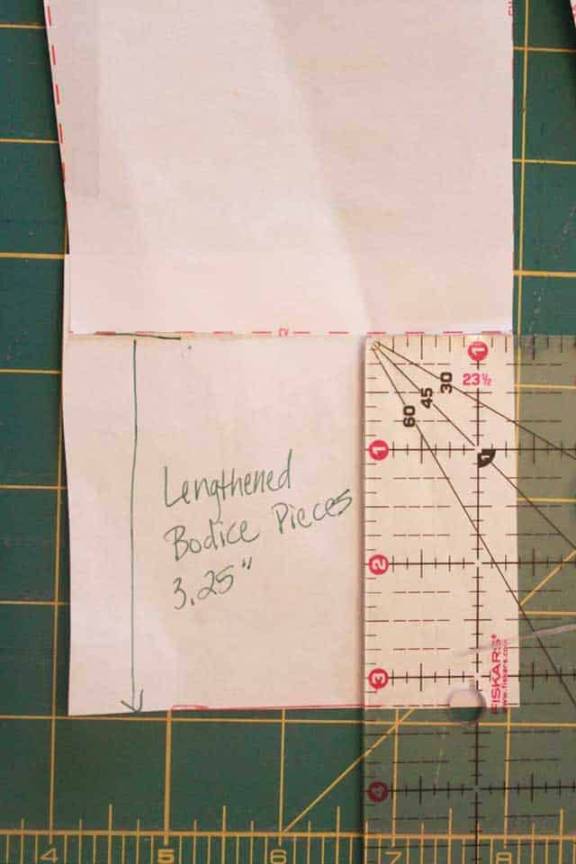 Margot Bodice Piece lengthened