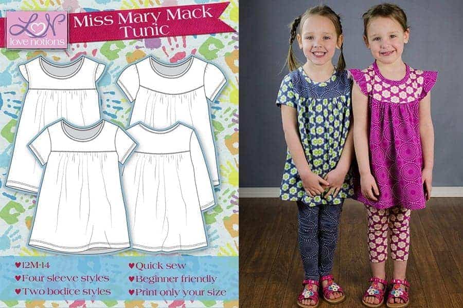 Girls tunic sewing pattern