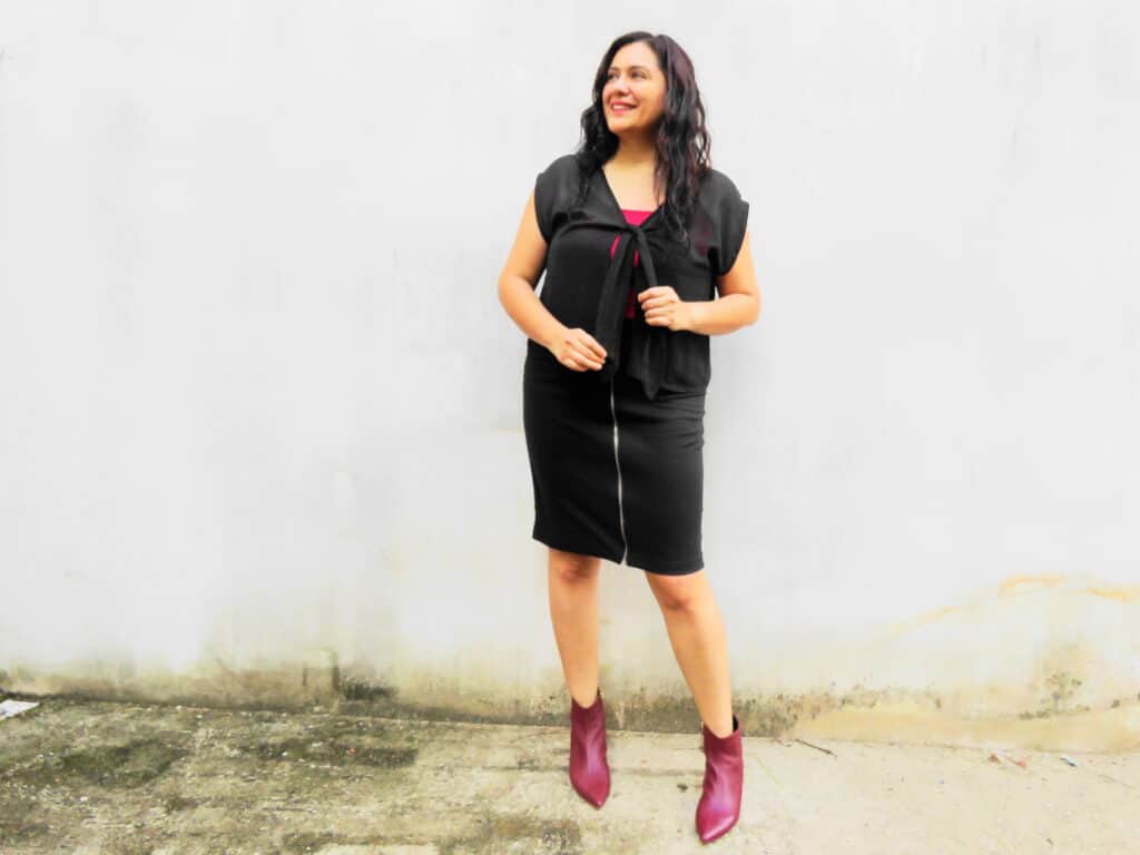 sybil pencil skirt exposed zipper