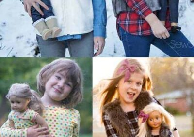 Sweet matching doll + girl outfit patterns~ get 3 free now!