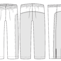 Track pants line drawing