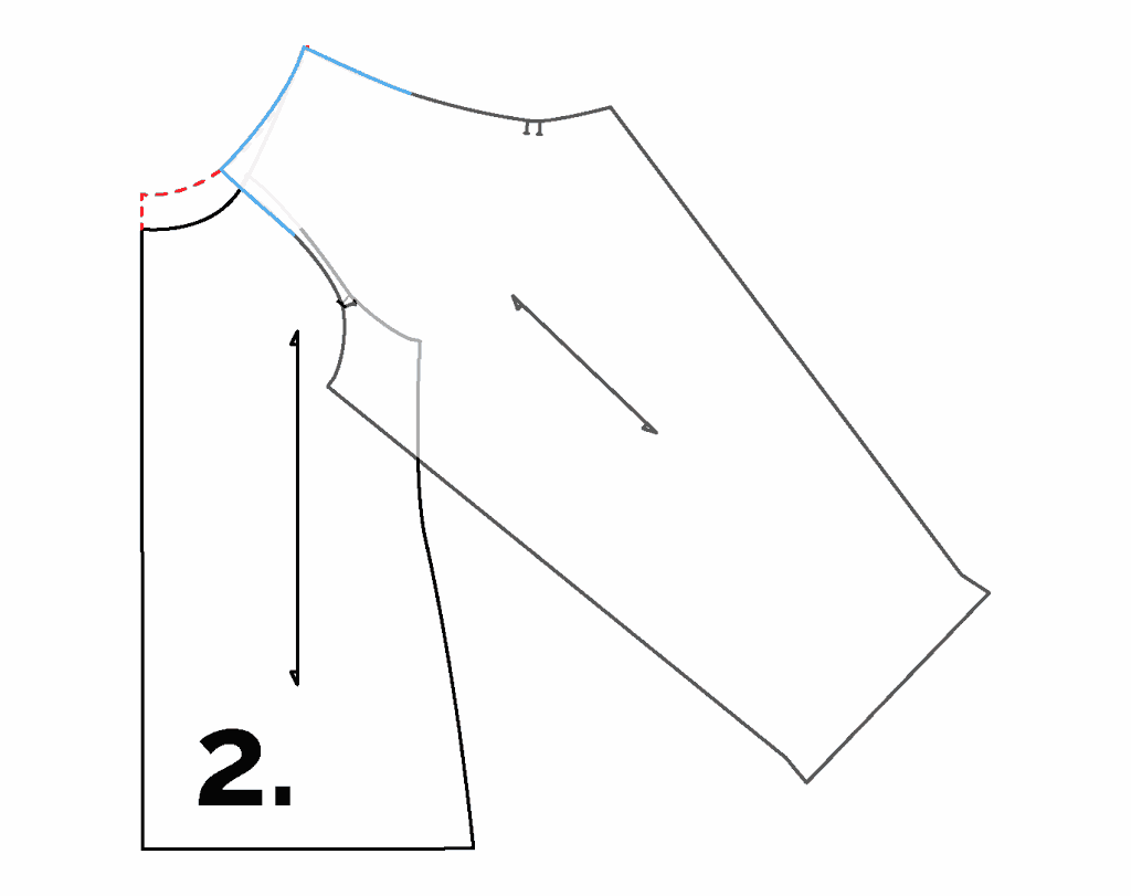 Raising a neckline