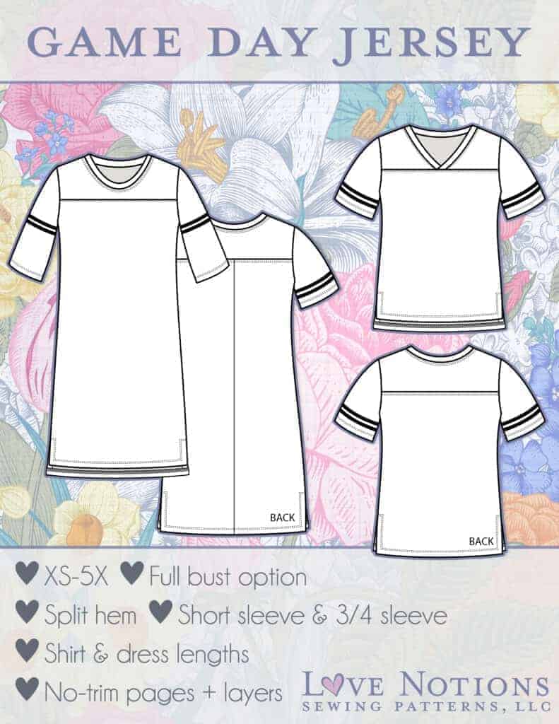 Game Day Jersey sewing pattern