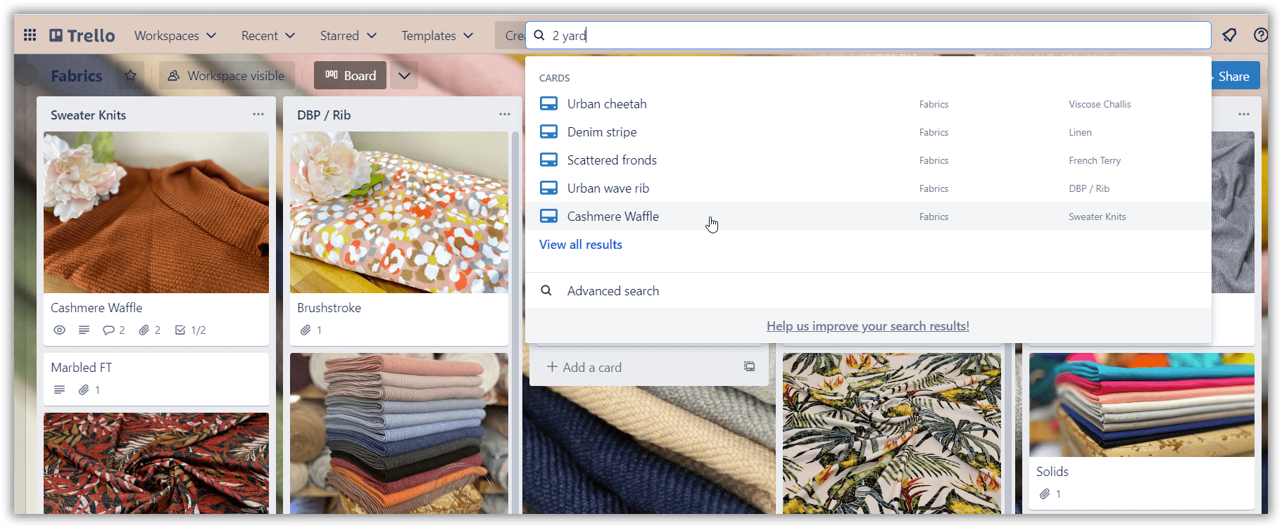 fabric organization