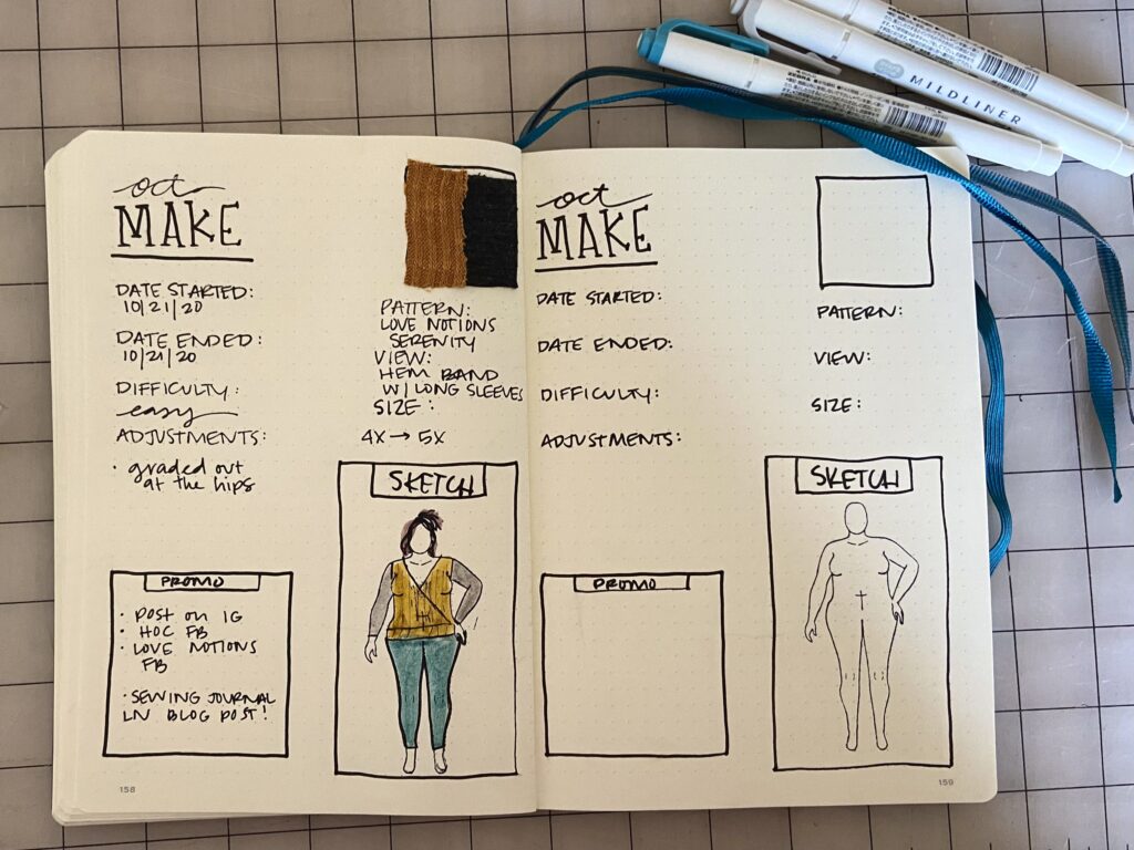 sewing journal