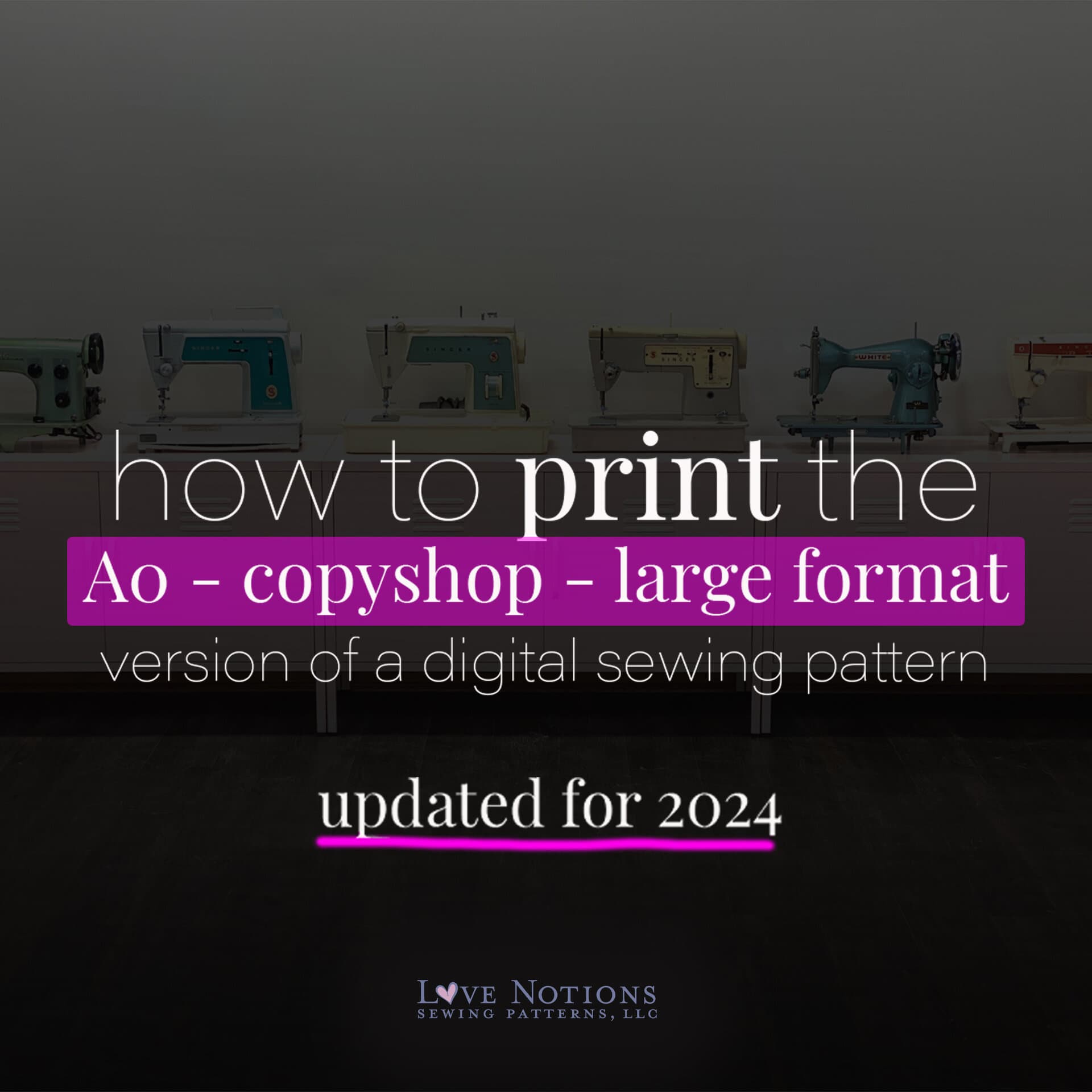 How to Print A0 / Copy Shop / Large Format Sewing Patterns